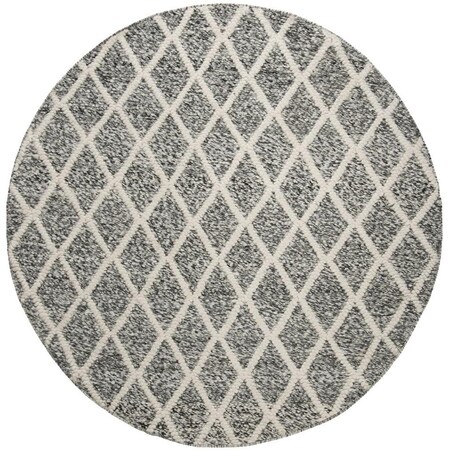 Safavieh Natura Hand Woven Round Area RugIvory & Black 6 x 6 ft. NAT711C-6R